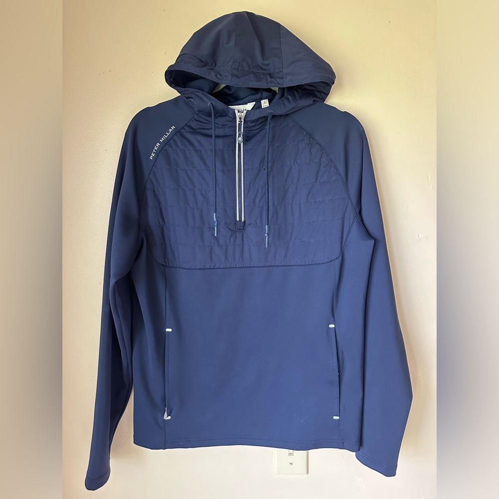 Peter Millar Hybrid Hooded Quarter Zip